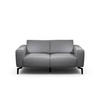 2-SITZER-SOFA in Chenille Anthrazit  - Anthrazit/Schwarz, Design, Textil/Metall (180/86/86-94cm) - SENSOO
