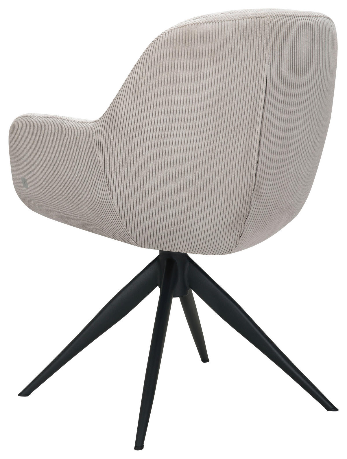ARMLEHNSTUHL  Sitzfläche 360° drehbar, inklusive Armlehnen, automatische Rückholfunktion Webstoff  Taupe  - Taupe/Schwarz, Design, Textil/Metall (62/85/70cm) - Johann Jakob