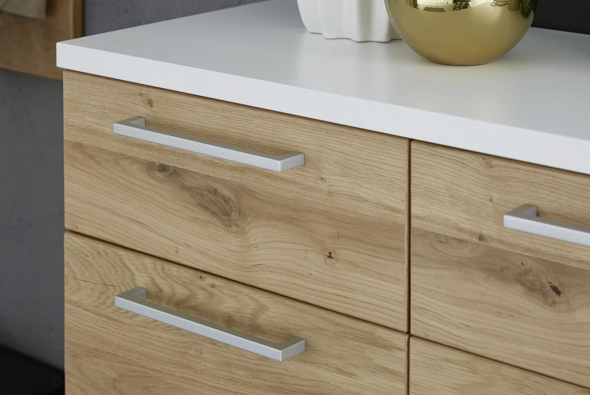 GARDEROBE 5-teilig  in 185/193/40 cm  - Weiss/Eichefarben, Design, Holz/Holzwerkstoff (185/193/40cm) - Dieter Knoll