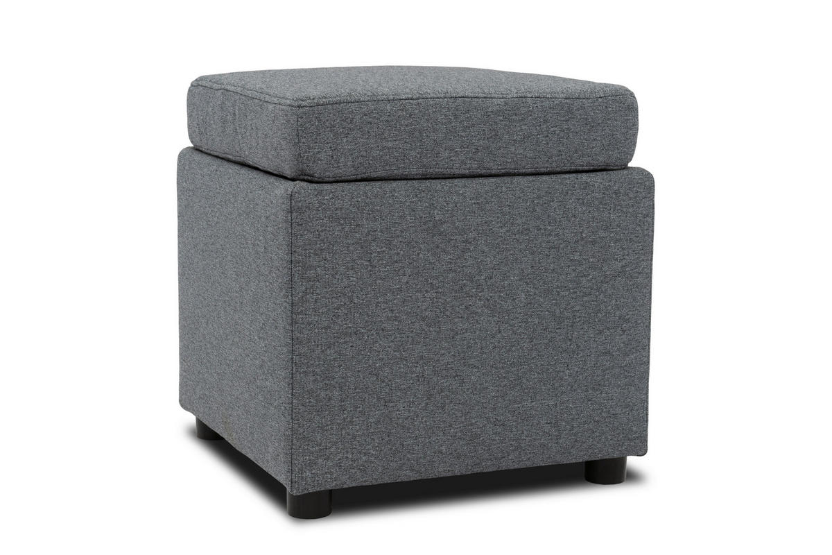 SITZBOX Uni  - Dunkelgrau/Schwarz, Design, Kunststoff/Textil (45/47/45cm) - LOOKS by W.Joop