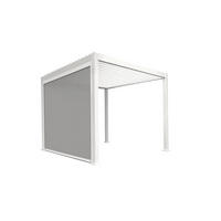 Pergola-Rollo Mirador - Weiss/Grau, Modern, Textil/Metall (300/250/10cm) - Gardenson