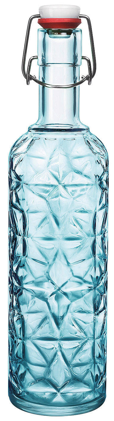 UNIVERSALFLASCHE  - Blau, KONVENTIONELL, Glas (8,5/8,5/32,5cm) - Homeware