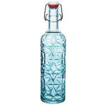 UNIVERSALFLASCHE  - Blau, KONVENTIONELL, Glas (8,5/8,5/32,5cm) - Homeware