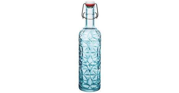 UNIVERSALFLASCHE  - Blau, KONVENTIONELL, Glas (8,5/8,5/32,5cm) - Homeware