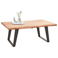COUCHTISCH in Holz, Metall 115/70/45 cm  - Schwarz/Akaziefarben, KONVENTIONELL, Holz/Metall (115/70/45cm) - Carryhome