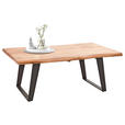 COUCHTISCH in Holz, Metall 115/70/45 cm  - Schwarz/Akaziefarben, KONVENTIONELL, Holz/Metall (115/70/45cm) - Carryhome