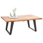 COUCHTISCH in Holz, Metall 115/70/45 cm  - Schwarz/Akaziefarben, KONVENTIONELL, Holz/Metall (115/70/45cm) - Carryhome