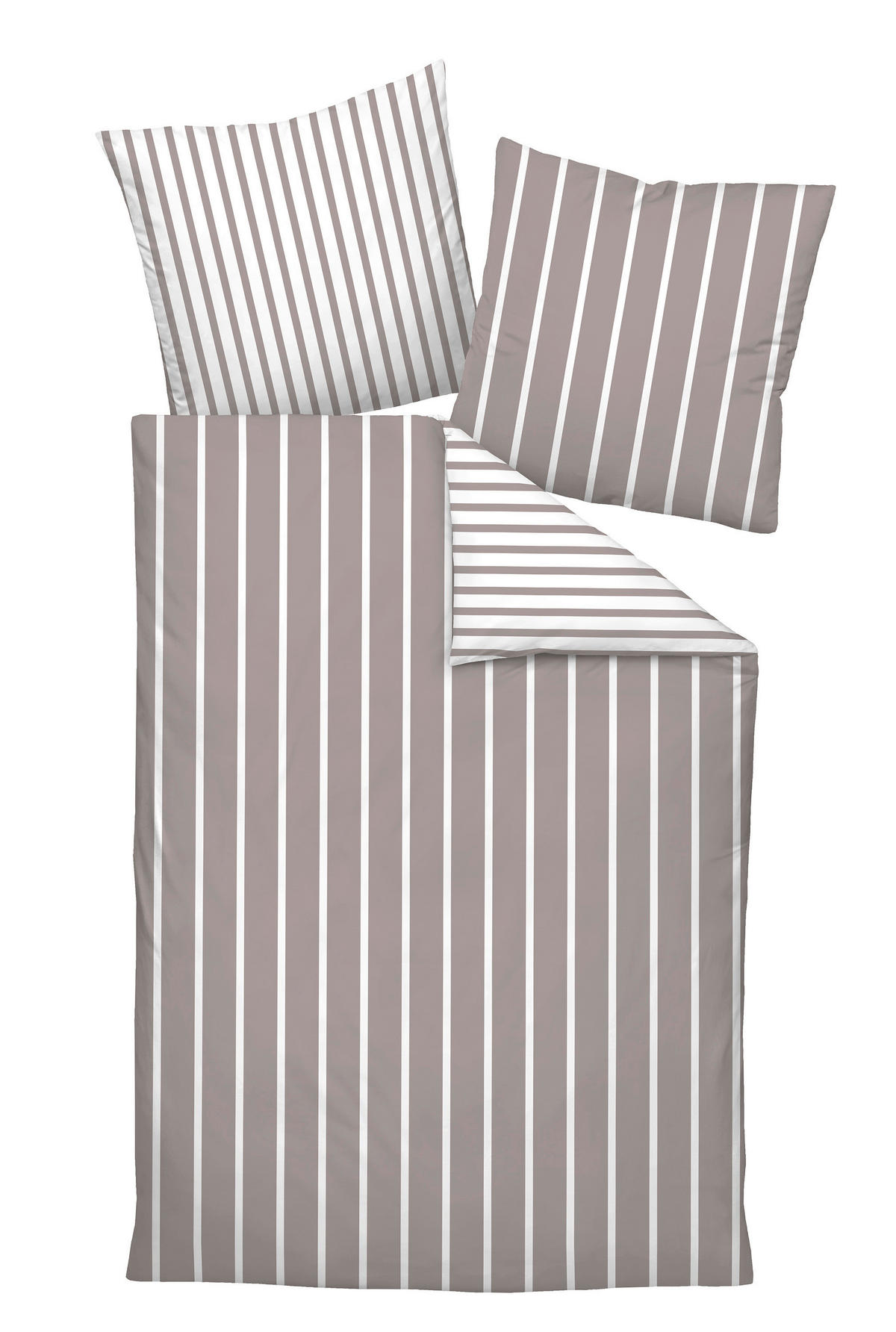 WENDEBETTWÄSCHE 135/200 cm  - Braun, Design, Textil (135/200cm) - Janine