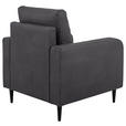 SESSEL in Lederlook Grau - Schwarz/Grau, KONVENTIONELL, Holz/Textil (87/96/86cm) - Carryhome