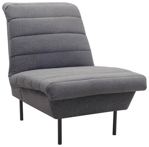 SESSEL Flachgewebe Blaugrau    - Blaugrau/Schwarz, Design, Textil/Metall (72/92/103cm) - LOOKS by W.Joop