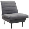 SESSEL Flachgewebe Blaugrau    - Blaugrau/Schwarz, Design, Textil/Metall (72/92/103cm) - LOOKS by W.Joop