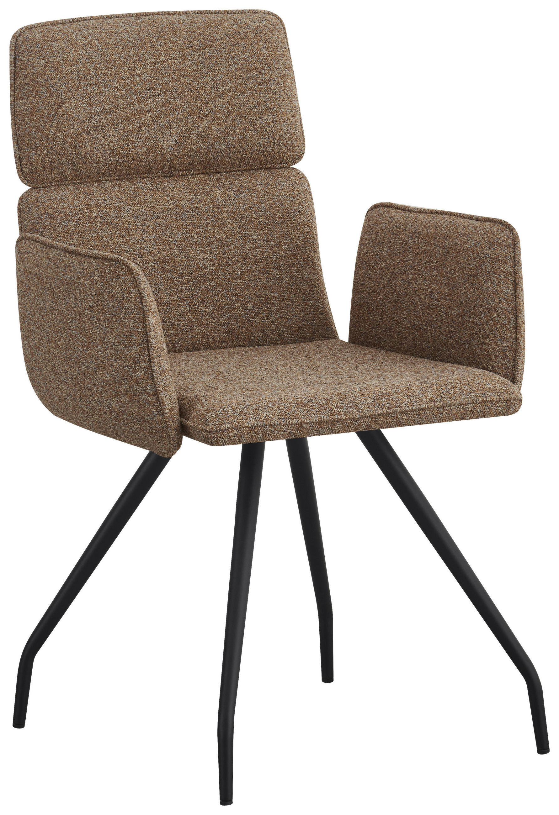 ARMLEHNSTUHL  in Eisen Webstoff  - Rostfarben/Schwarz, Design, Textil/Metall (58/90/62cm) - Stylife