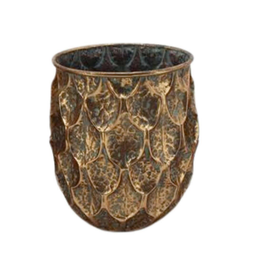 VIRÁGKASPÓ  - aranyszínű, Basics, fém (29/29/31.5cm)
