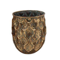 VIRÁGKASPÓ  - aranyszínű, Basics, fém (29/29/31.5cm)