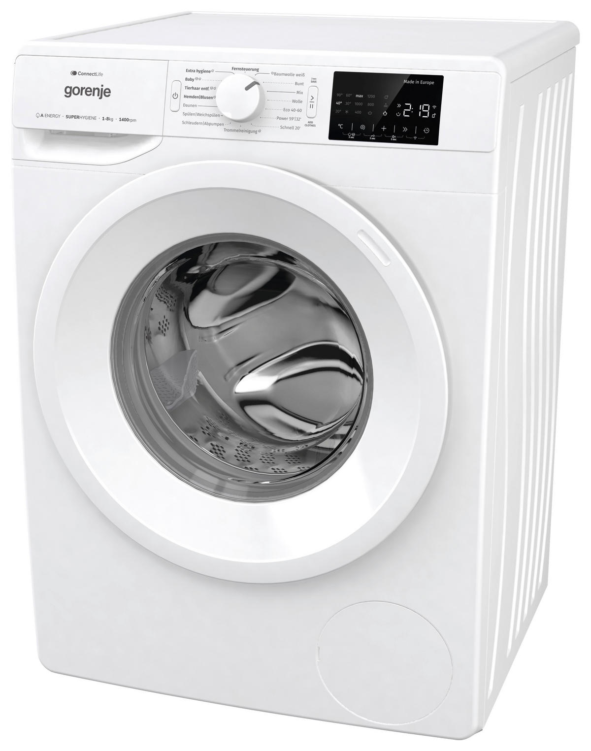 WASCHMASCHINE WPNEI84A1DTS   - Weiß, Basics, Glas/Kunststoff (60/85/54,5cm) - Gorenje
