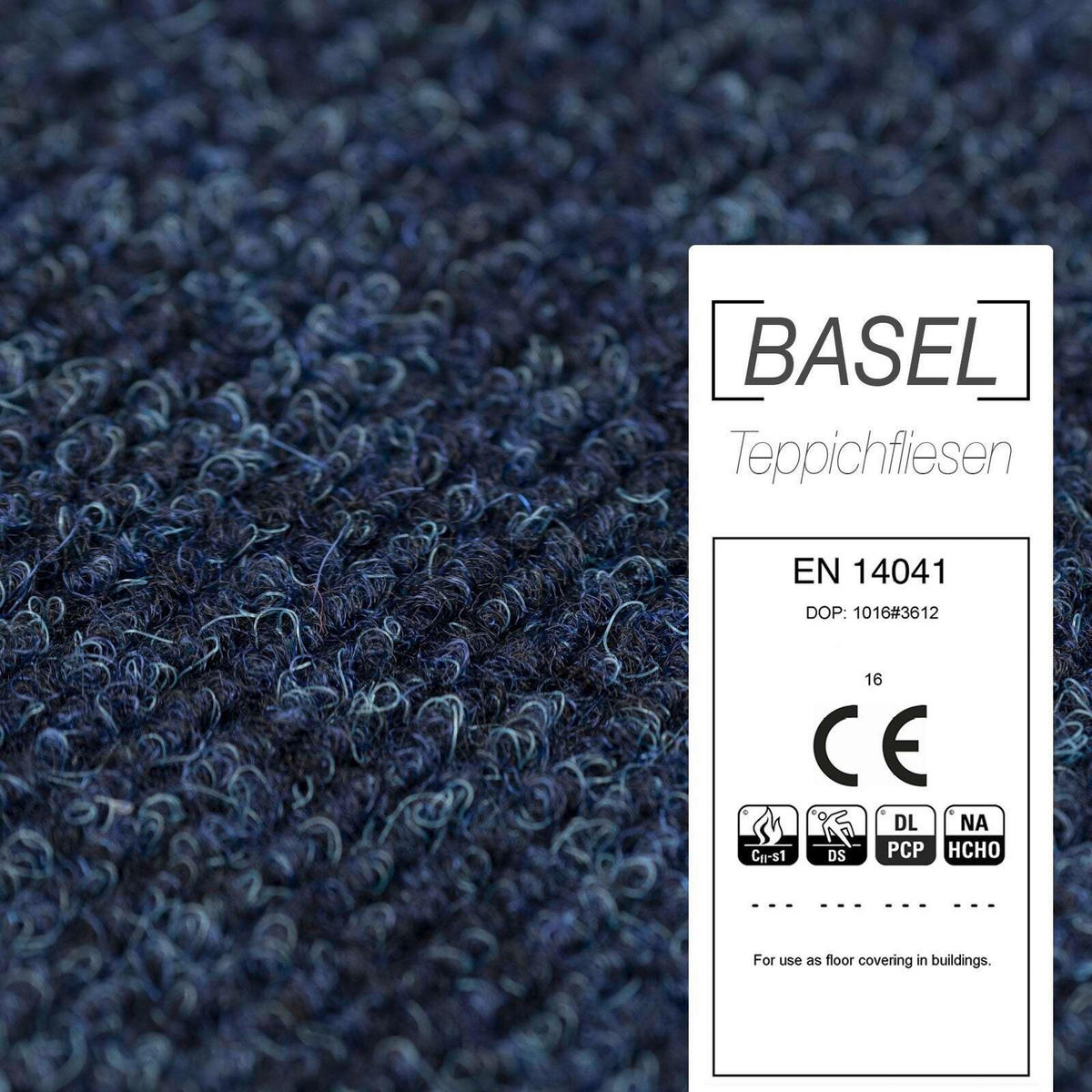 TEPPICHFLIESE - Dunkelblau, Basics, Kunststoff/Textil (50/50cm) - Esposa