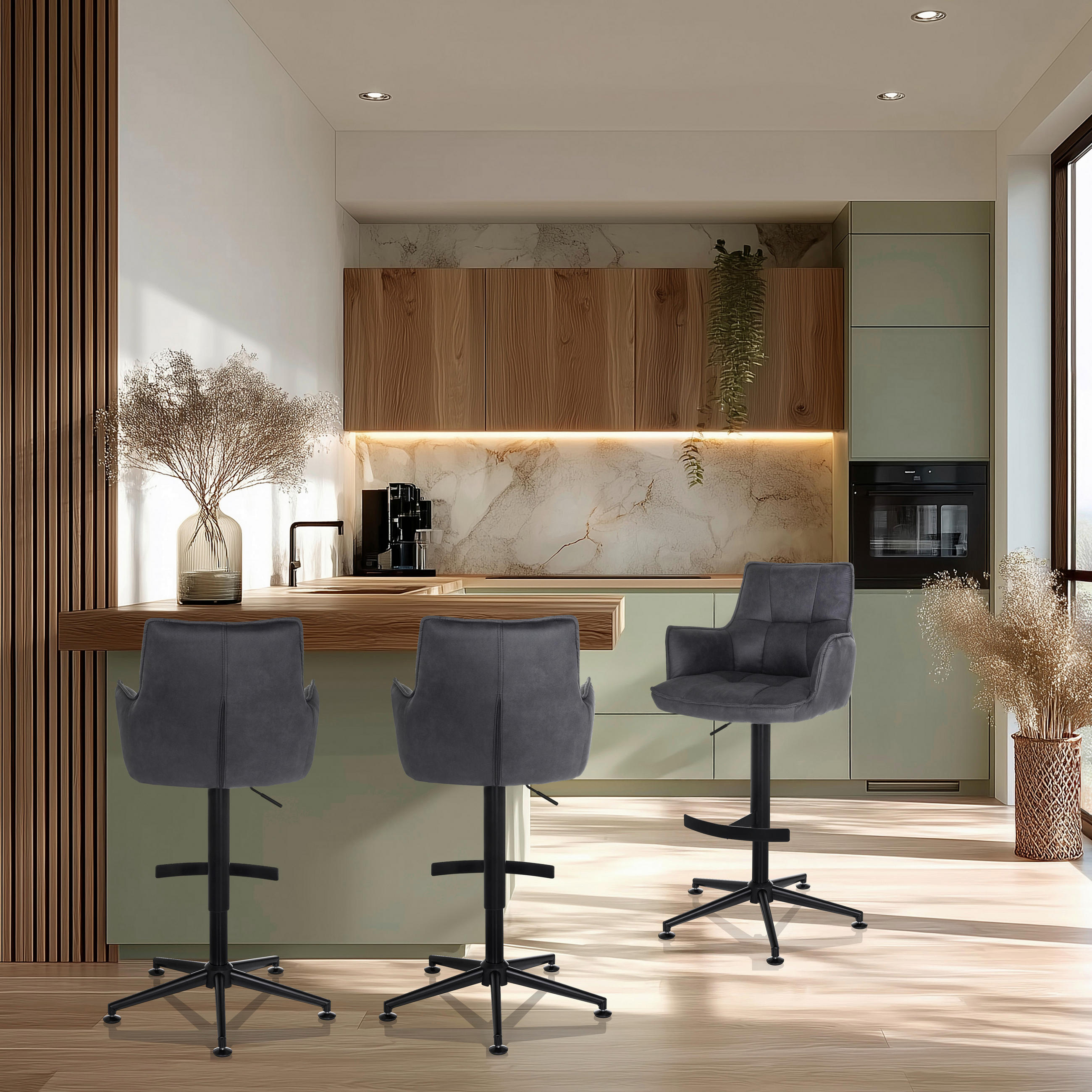 BARPALL i antracit  - svart/antracit, Modern, metall/textil (55/93/56cm) - MID.YOU