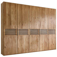 DREHTÜRENSCHRANK Eichefarben  - Eichefarben/Schwarz, Modern, Holz/Metall (252/223/62cm) - Livetastic