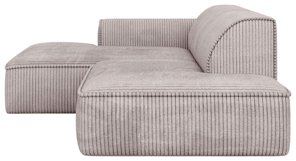 ECKSOFA BILLUND in Cord Cappuccino  294/165 cm  - Schwarz/Cappuccino, KONVENTIONELL, Holzwerkstoff/Kunststoff (294/165cm) - Livetastic