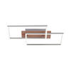 LED-DECKENLEUCHTE 50,4/42/7 cm   - Eichefarben/Nickelfarben, Natur, Kunststoff/Metall (50,4/42/7cm)