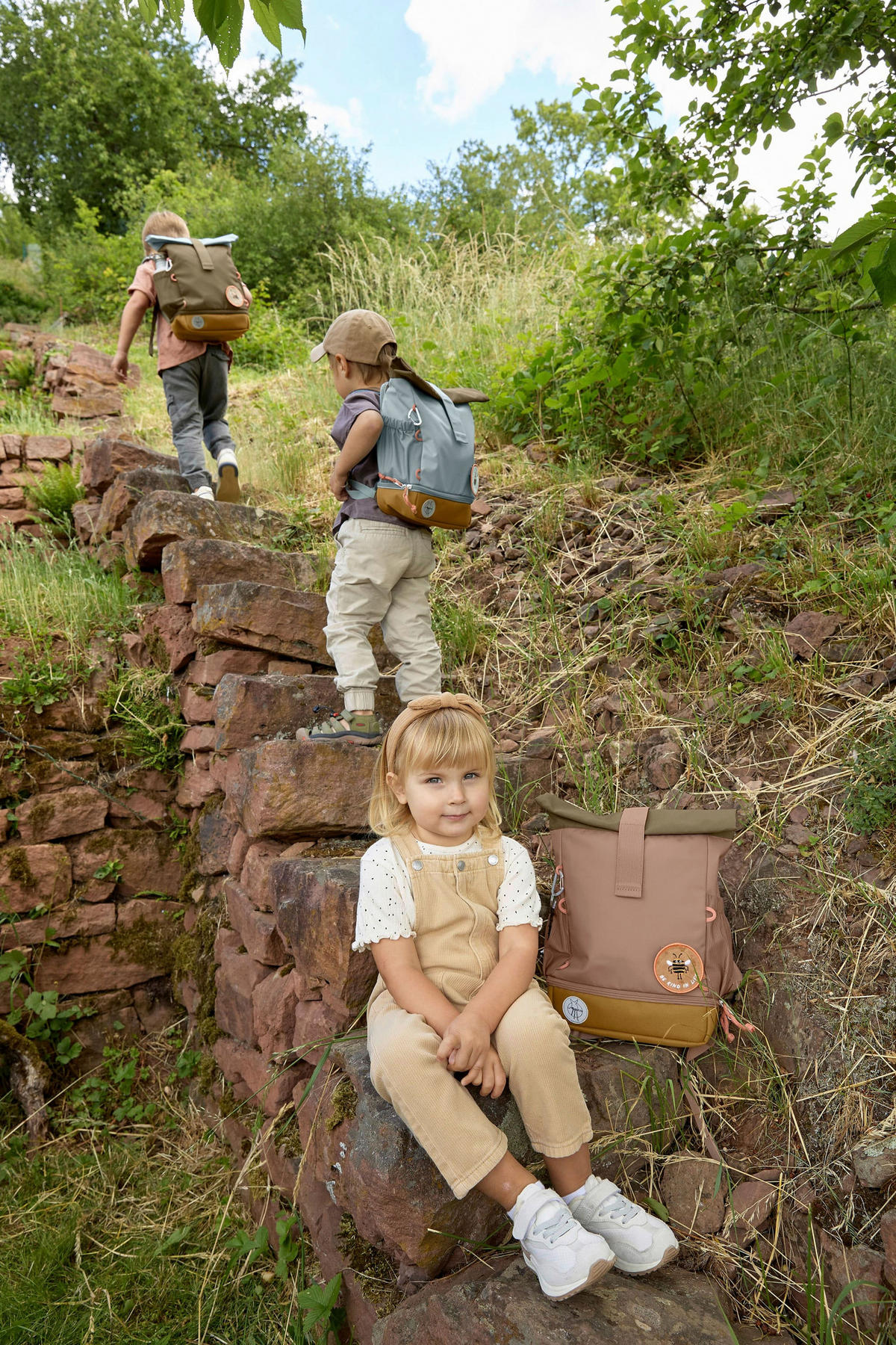 KINDERRUCKSACK - Hellbraun, Basics, Textil (23/11/32,5cm) - Lässig