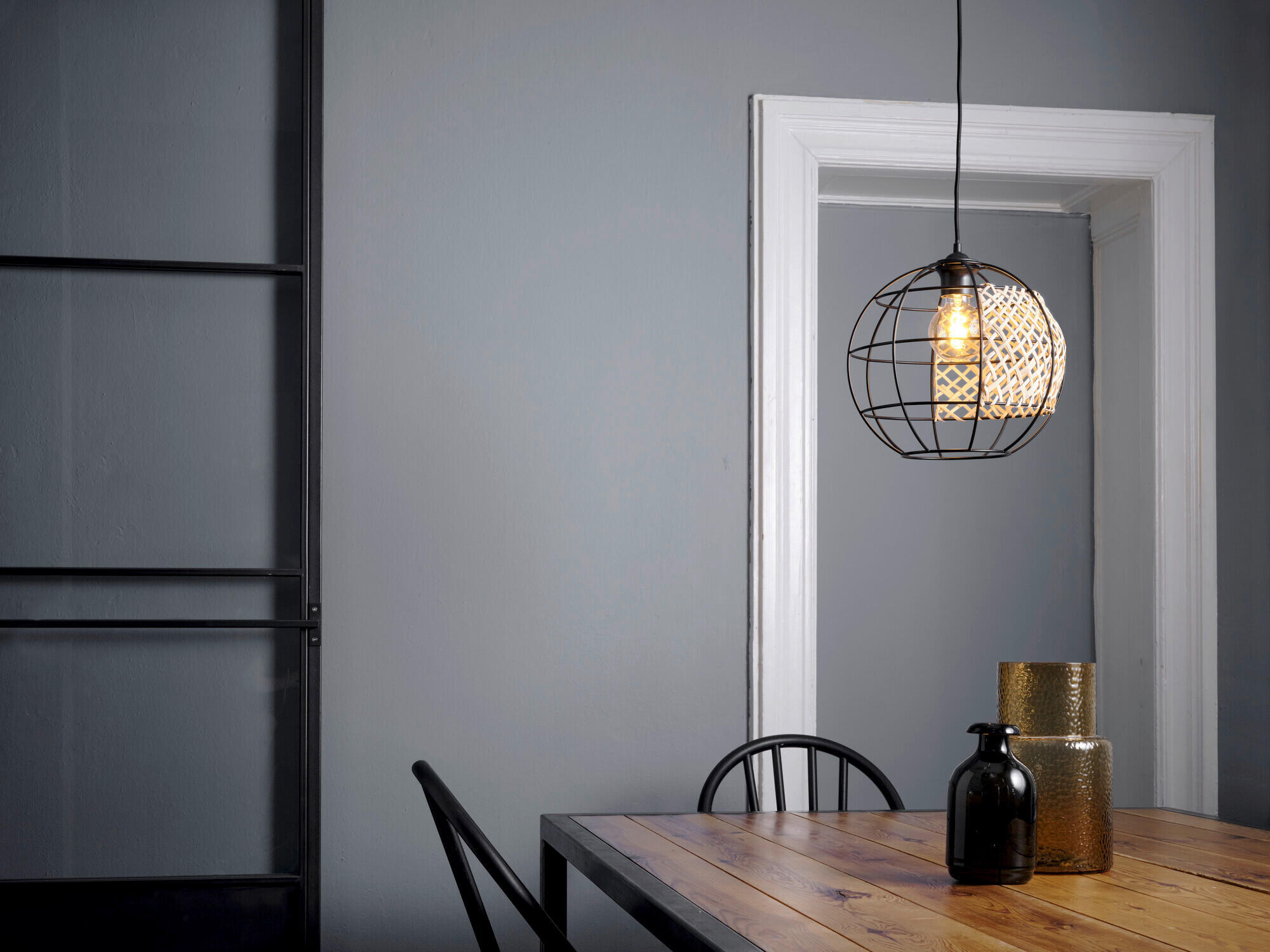 HÄNGELEUCHTE 30/132 cm  - Basics, Holz/Metall (30/132cm) - Osram