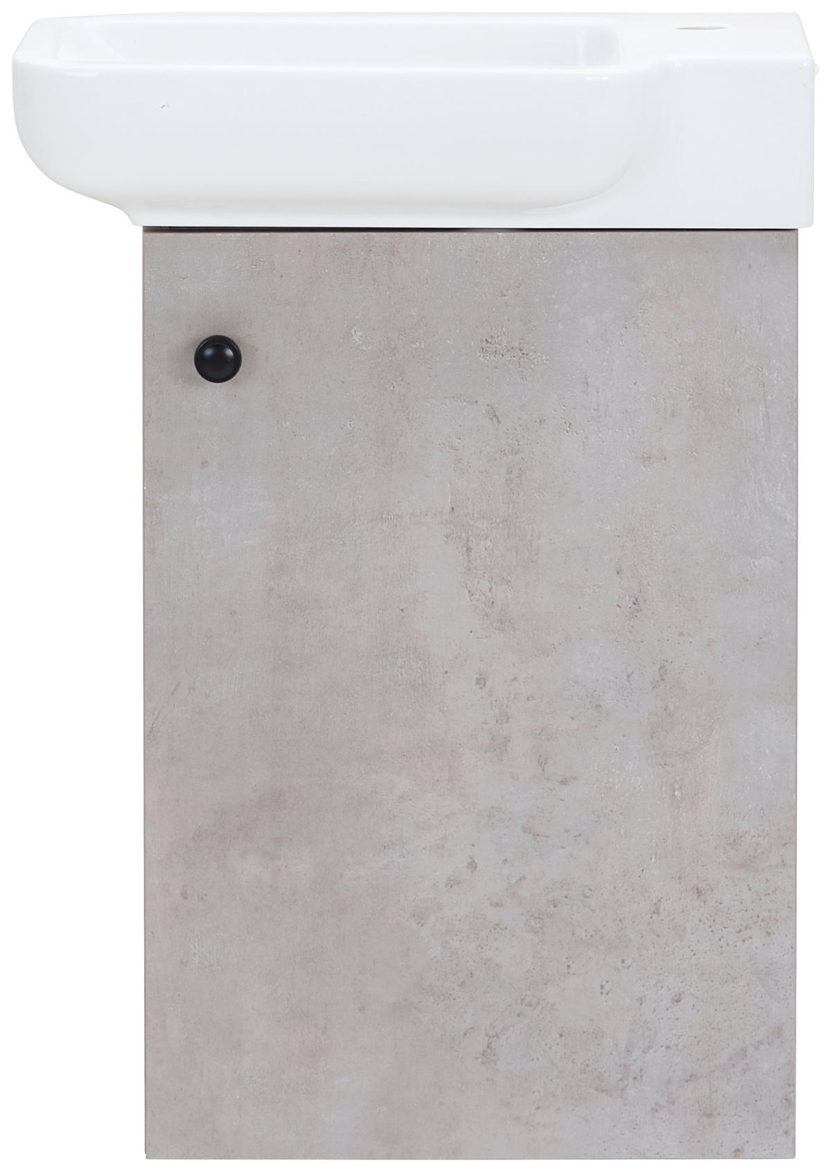 GÄSTEBAD 55 cm  - Weiß Hochglanz/Schwarz, MODERN, Keramik/Holzwerkstoff (55cm) - MID.YOU