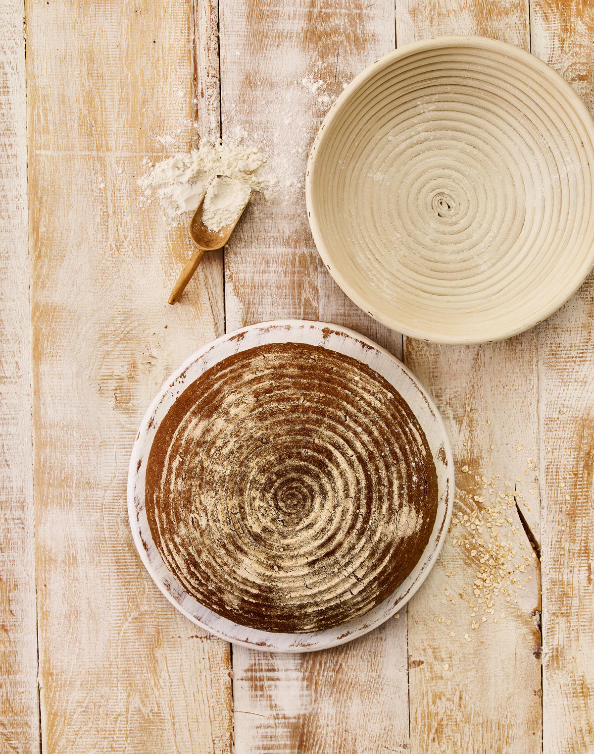 BROTBACK-SET Laib&Seele  - Hellbraun/Silberfarben, KONVENTIONELL, Holz/Textil - Birkmann