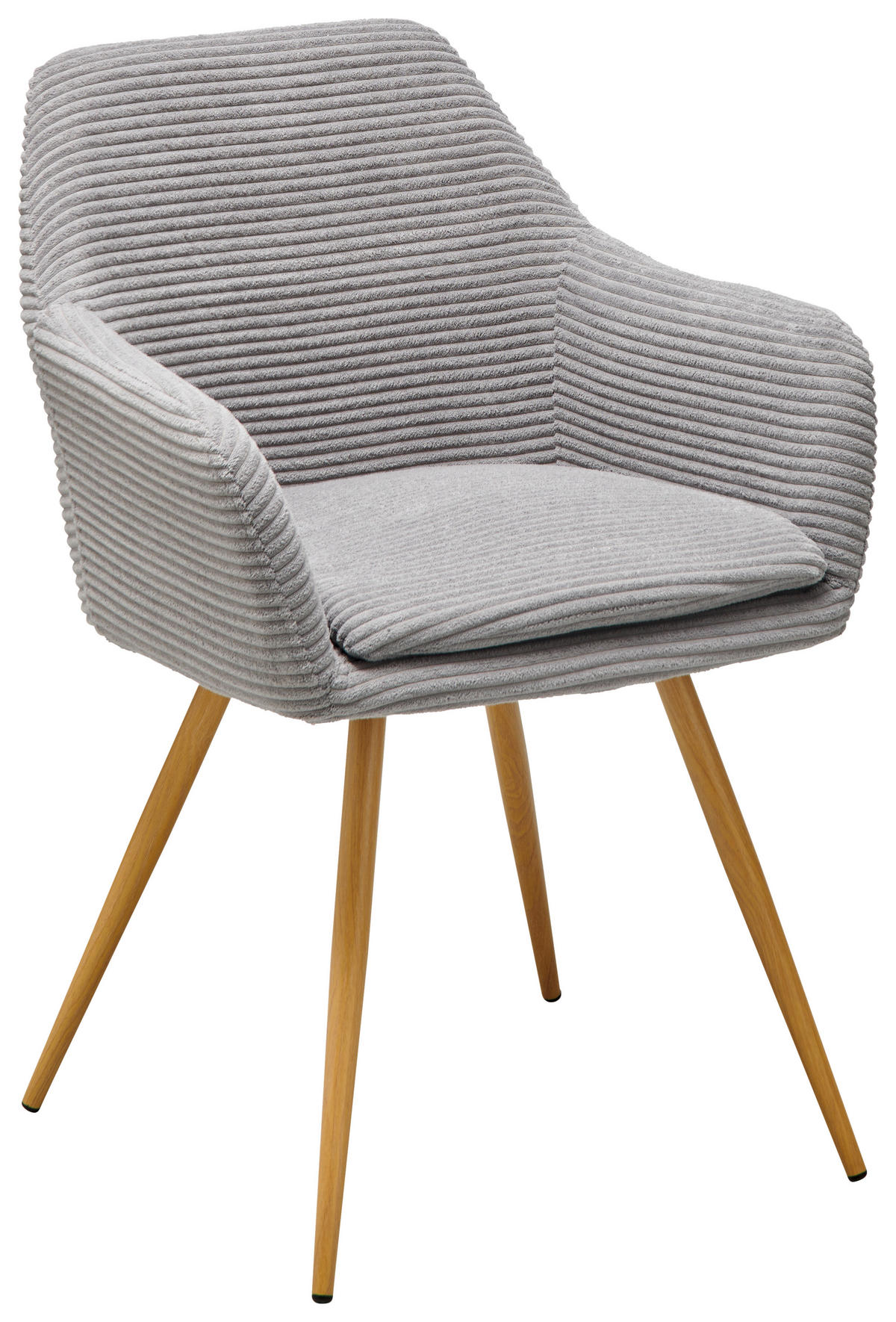 ŽIDLE S PODRUČKAMI, železo, manšestr, šedá - šedá/přírodní barvy, Lifestyle, kov/textil (57/83/62cm) - MID.YOU