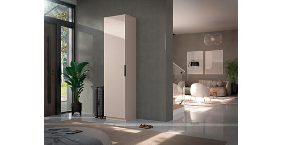 GARDEROBENSCHRANK  in 50/205/40 cm  - Kaschmir/Schwarz, Design, Holzwerkstoff/Kunststoff (50/205/40cm) - Carryhome