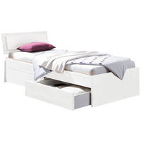 STAURAUMBETT 100/200 cm  in Weiß  - Weiß, KONVENTIONELL, Holzwerkstoff/Textil (100/200cm) - Hasena