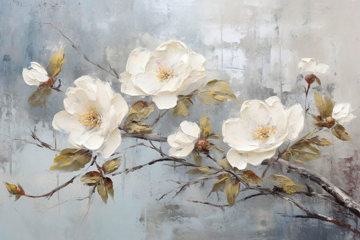 LEINWANDBILD Blumen 80/120 cm  - Multicolor, Basics, Holz/Papier (80/120cm) - Euroart