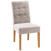 STUHL Webstoff Beige  - Eichefarben/Beige, KONVENTIONELL, Holz/Textil (48/95/61cm) - Carryhome