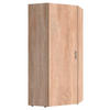 ECKSCHRANK 80/185/80 cm Eichefarben  - Eichefarben/Alufarben, KONVENTIONELL, Holzwerkstoff/Kunststoff (80/185/80cm) - Xora