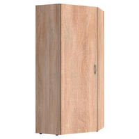 ECKSCHRANK 80/185/80 cm Eichefarben  - Eichefarben/Alufarben, KONVENTIONELL, Holzwerkstoff/Kunststoff (80/185/80cm) - Xora
