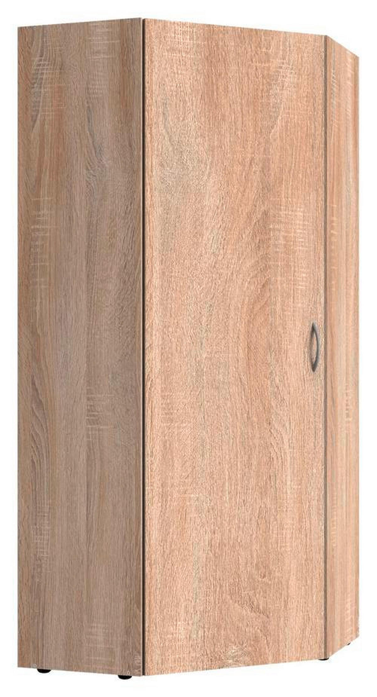 ECKSCHRANK 80/185/80 cm Eichefarben  - Eichefarben/Alufarben, KONVENTIONELL, Holzwerkstoff/Kunststoff (80/185/80cm) - Xora