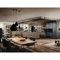 EINBAUKÜCHE   - Eiche dunkel, Basics, Holzwerkstoff - EWE