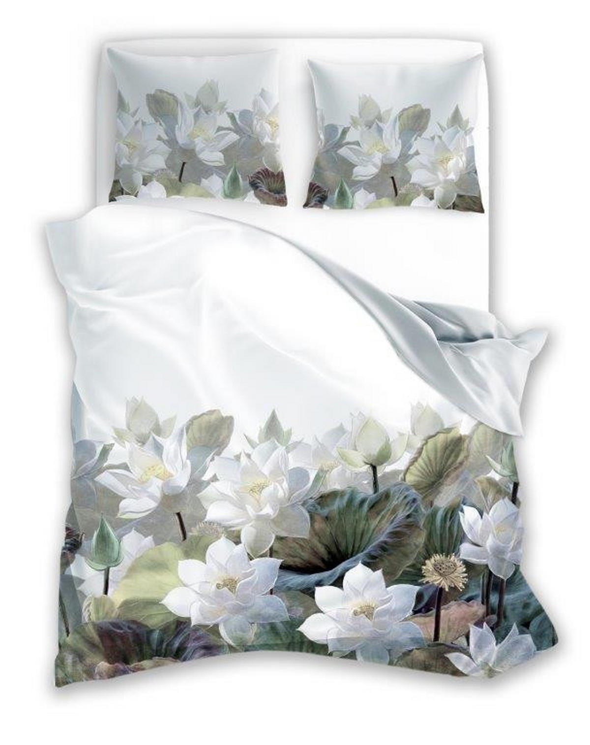 POSTELJINA SA DVA LICA 140/200 cm saten bela  - bela, Osnovno, tekstil (140/200cm) - Esposa