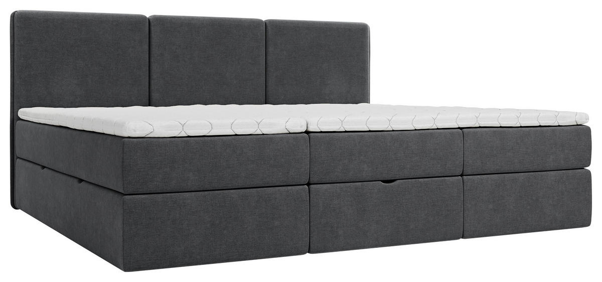 FAMILIENBETT - Anthrazit/Schwarz, MODERN, Holz/Kunststoff (270/200cm) - MID.YOU