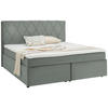 BOXSPRINGBETT 180/200 cm  in Hellgrau  - Hellgrau/Schwarz, Design, Kunststoff/Textil (180/200cm) - Xora