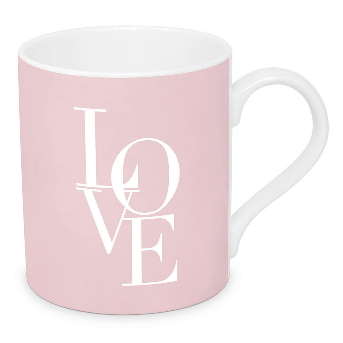 KAFFEEBECHER  350 ml   - Hellrosa, Basics, Keramik (8,5/9,5cm) - PPD