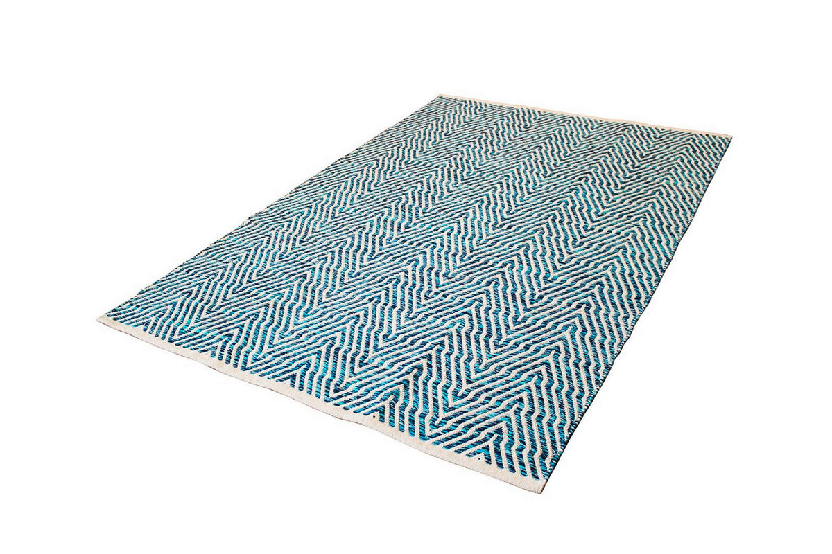 FLACHWEBETEPPICH 160/230 cm Aperitif 410 Blau Blau  - Blau, KONVENTIONELL, Textil (160/230cm)