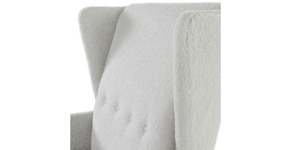 OHRENSESSEL Flachgewebe Weiß  - Dunkelbraun/Weiß, Design, Holz/Textil (72/104/85cm) - Carryhome