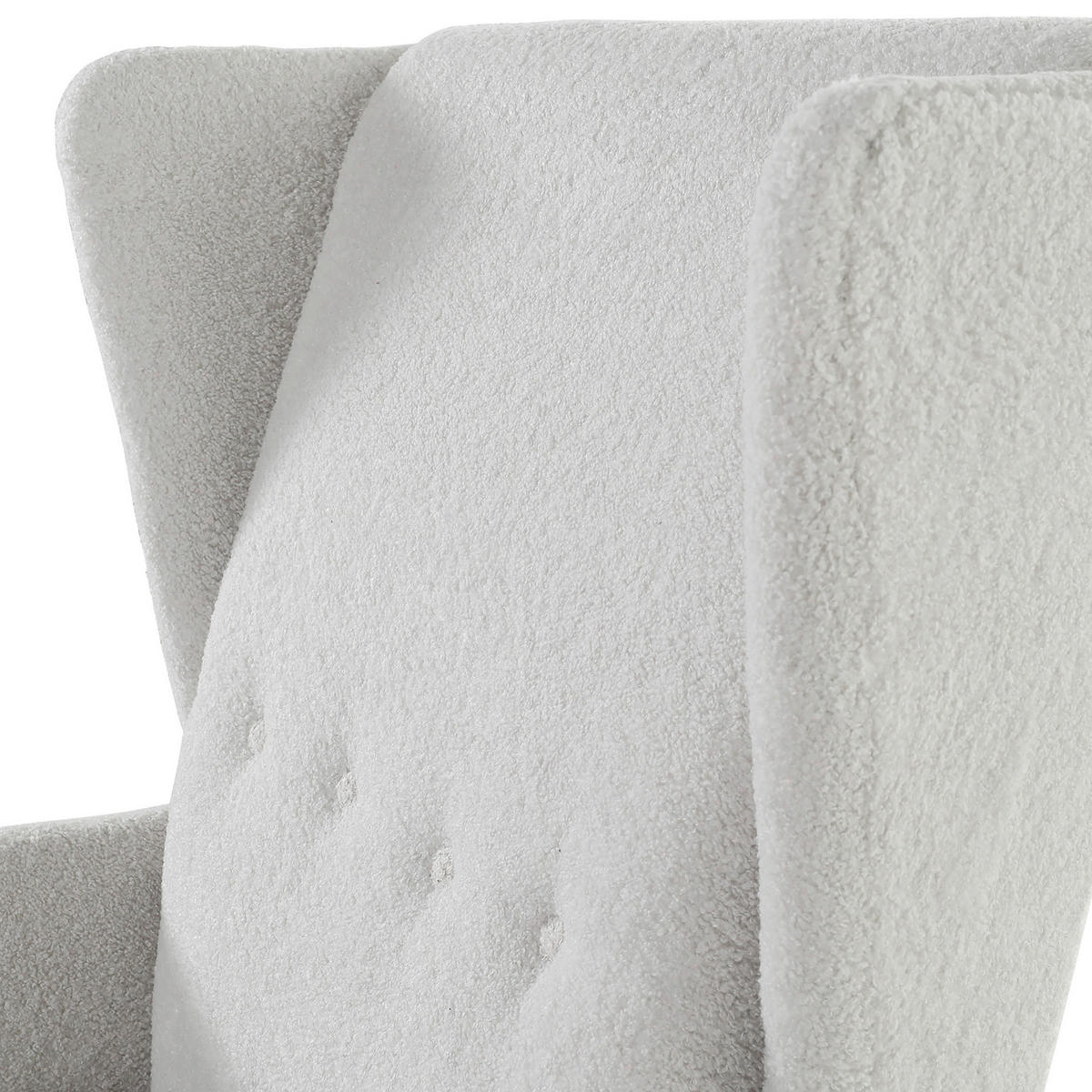 OHRENSESSEL in Flachgewebe Weiss  - Weiss/Dunkelbraun, Design, Holz/Textil (72/104/85cm) - MID.YOU