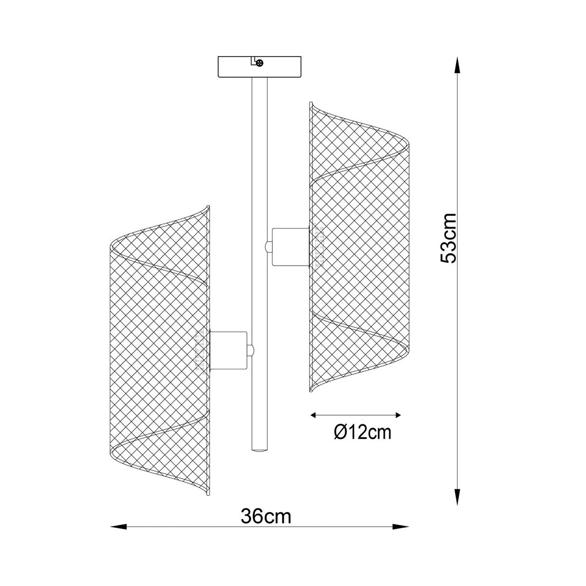 HÄNGELEUCHTE 36/12/53 cm  - Schwarz, Design, Metall (36/12/53cm) - Collet's Monde