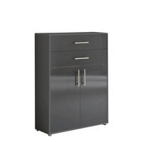 AKTENSCHRANK 84,4/113,6/33 cm  - Anthrazit/Anthrazit Hochglanz, LIFESTYLE, Holzwerkstoff (84,4/113,6/33cm) - MID.YOU