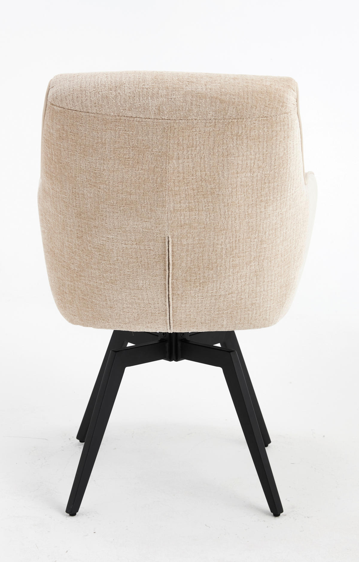 ARMLEHNSTUHL  in Eisen Chenille, Jacquard  - Beige/Schwarz, MODERN, Textil/Metall (63/91/68cm) - Livetastic