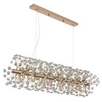 KRISTALL-HÄNGELEUCHTE KATRINA 90/30/150 cm  - Klar/Transparent, LIFESTYLE, Glas/Kunststoff (90/30/150cm) - Globo