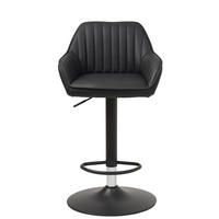 BARHOCKER in Textil Schwarz  - Schwarz, MODERN, Textil/Metall (50/88-104/53cm) - Livetastic