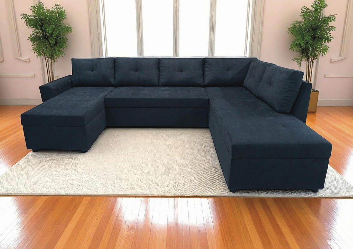 WOHNLANDSCHAFT TERMOLI Anthrazit Jacquard  - Anthrazit/Schwarz, Design, Kunststoff/Textil (155/297/212cm) - MID.YOU